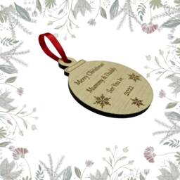 Personalised Mummy & Daddy To Be Bauble, See You in Bauble Gift, New Parent Christmas Gift - thumbnail 2