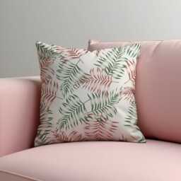Tropical Palm Leaf Cushion Cover, Green & Rust Botanical Throw Pillow Modern Coastal Decor, Minimal Jungle Sofa Accent - thumbnail 3