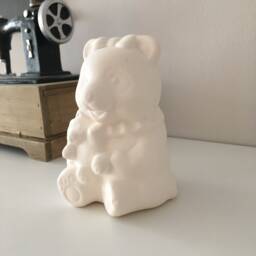 Ceramic Mommy Bear - Ready To Paint Bisque Figurine For Crafting & Diy Decor, Perfect Gift Moms & Kids' Art Projects - thumbnail 4