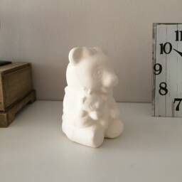 Ceramic Mommy Bear - Ready To Paint Bisque Figurine For Crafting & Diy Decor, Perfect Gift Moms & Kids' Art Projects - thumbnail 3