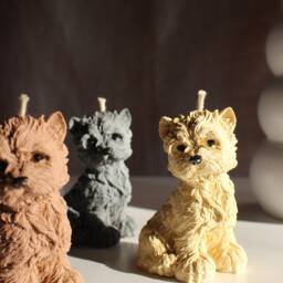 Cute Dog Candle, Puppy Pet Lovers Candle Gift, Gift For Lover, Home Decor - thumbnail 2