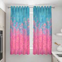 Pink Blue Gradient Curtains, Modern Ombre Abstract Drapes, Custom Made Window Panels For Living Room & Bedroom - thumbnail 3