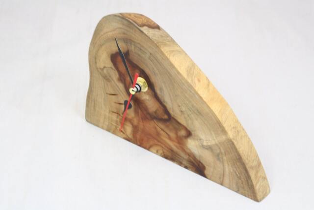 Hand Crafted Wood Clock Desk - image 1