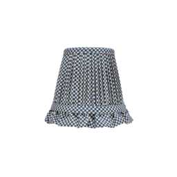 Blue Checked Lampshade With Frill Wall Light - thumbnail 1
