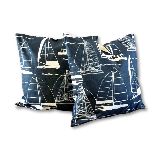 "Kuwaha Home Nautical Print Decorative Pillow Cover, 18"" X 18" - image 1