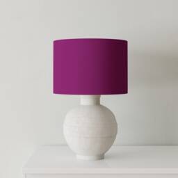 Velvet Lampshade - Plum With White Lining, Handmade Lampshades, Table Lamp Shade, Purple - thumbnail 2