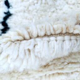 Beni Ourain Rug - Handmade Moroccan Wool Rug, Minimalist Tribal Berber Design - thumbnail 4