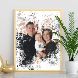 Personalised Photo Splatter Effect, Framed Digital Print, Family, Pet, Friend, Portrait Abstract Art - thumbnail 3