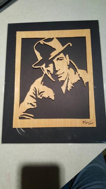 Humphrey Bogart. Casablanca. Hand-Cut Wooden Portrait - image 1