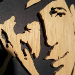 Humphrey Bogart. Casablanca. Hand-Cut Wooden Portrait - thumbnail 3