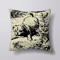 Alice in Wonderland Dog - Cushion Cover Case Or Stuffed With Insert - thumbnail 1