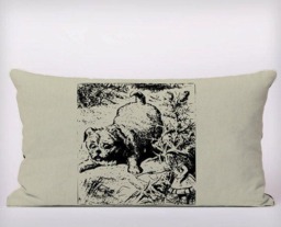 Alice in Wonderland Dog - Cushion Cover Case Or Stuffed With Insert - thumbnail 2