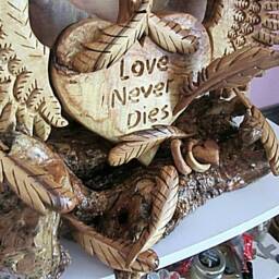 Heart With Wings, Love Gift, Wooden Sculpture, Home Decor, House Warming, Unique Wedding Gift, Wood Carving, Wood Art, Angel Wings - thumbnail 2