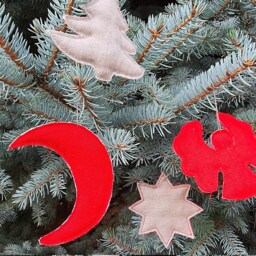 Christmas Tree Decoration/ Linen Handmade Toys For Christmas/ Zero Waste Product - thumbnail 2