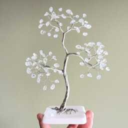 Crystal Anniversary, 15Th Gemstone Tree, Anniversary Cake Topper, Wedding Anniversary Gift, Gift For Couple, Wire Art - thumbnail 2