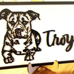 Personalised Staffordshire Bull Terrier Wall Art - Staffie Sign Plaque Gift Dog Lover - thumbnail 2