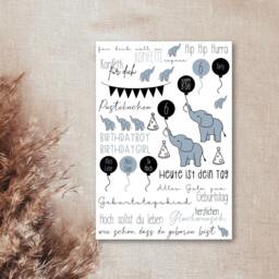 Candle Tattoos Various Motifs - Water Slide Film Decorating Candles Birthday Children's Birthday - thumbnail 2