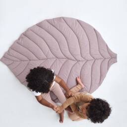 Leaf Baby Play Mat Organic Cotton Kids Room Decor - thumbnail 2