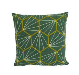 Scion - Aikyo Forest Scandi & Japanese Geometric Embroidered Cushion Cover Handmade Throw Pillow Designer Home Decor - thumbnail 1