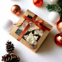 Scented Snowflake Candles, Christmas Candle Set, Christmas Gift For Her, Festive Home Decor, Winter Gift, Vegan - thumbnail 4
