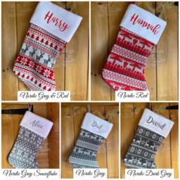 Personalised Christmas Stocking - Stocking Christmas Nordic Eve -Christmas - thumbnail 3