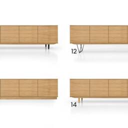 Mid-Century Sideboard, Dresser, Commode, Credenza Made Of Oak Vaneer - Livlo D-S08 - thumbnail 2