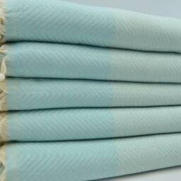 "Mint Green Throw, Bed Cover, Bed Rug, Turkish Blanket, Blanket, Beach Throw, Extra Long Blanket, 75""x91" - thumbnail 3