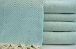 "Mint Green Throw, Bed Cover, Bed Rug, Turkish Blanket, Blanket, Beach Throw, Extra Long Blanket, 75""x91"