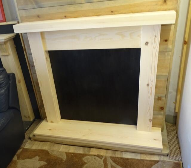 Large Chunky 3 Inch - 70mm Top Fire Surround, Mantlepiece, Fireplace & Matching Hearth Set - image 1