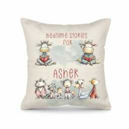Personalised Bedtime Story Book Pocket Cushion - Custom Kids Reading Pillow Animals in Pjs Nursery D??cor New Baby Gift, Toddler Birthday - thumbnail 3