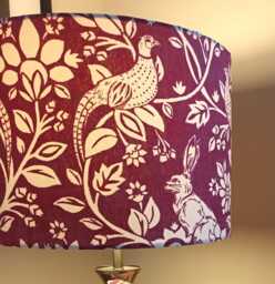 Lampshade, Hare & Pheasant Rouge