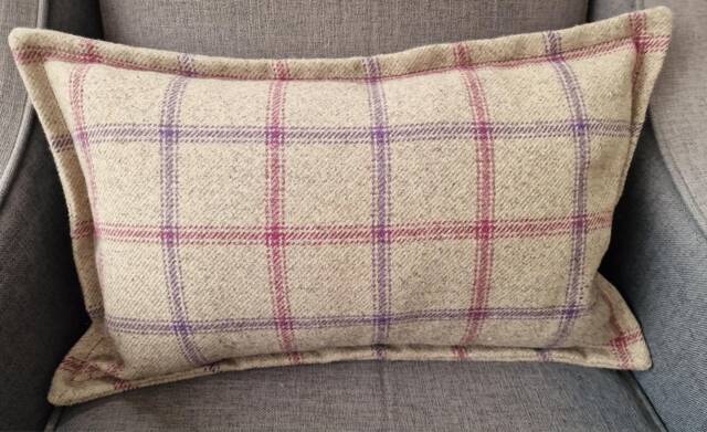 English Check Wool Effect Cushion Cover, Tartan Pillow, Handmade Home Decor - image 1