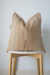 Brown Tribal Hemp Hand Woven Natural Dye Color Hmong Lumbar Pillow Cover - thumbnail 1
