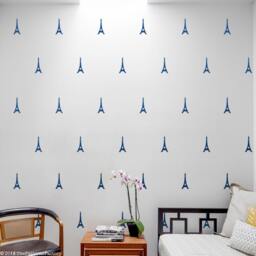 Eiffel Tower Wall Decal Set Modern Paris Decor, 68 Vinyl Stickers - thumbnail 2