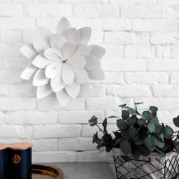 Lotus Flower Wall Clock, Large Metal Art Decor - thumbnail 3