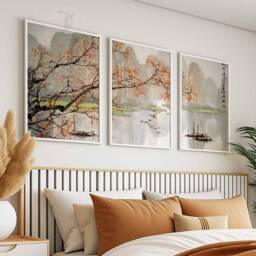 Japanese Wall Art Set Of 3 Posters, Print, Floral Scenery Art, Asian Decor Poster Sets, Gift, A1/A2/A3/A4 - thumbnail 4