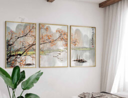 Japanese Wall Art Set Of 3 Posters, Print, Floral Scenery Art, Asian Decor Poster Sets, Gift, A1/A2/A3/A4 - thumbnail 1