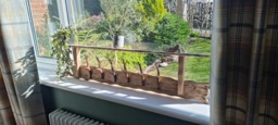 Handmade Rustic Solid Oak 6 Antler Coatrack With Shelf L , 116cm , H 28cm , D 12cm.accesories Not Included