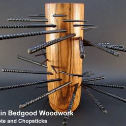 Sculpture Helix 3, Turned Wood, Lathe Sculpted Artwork, Dynamic - thumbnail 2