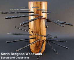 Sculpture Helix 3, Turned Wood, Lathe Sculpted Artwork, Dynamic - thumbnail 1