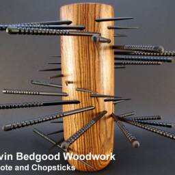 Sculpture Helix 3, Turned Wood, Lathe Sculpted Artwork, Dynamic - thumbnail 2