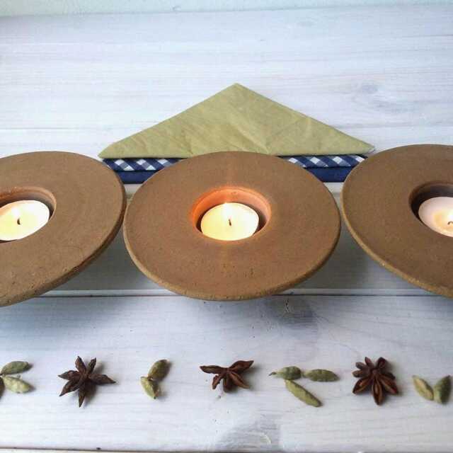Ceramic Tealight Cup, Tea Light Holder, Shabbat Candleholder, Ner Mitzvah Dinner Candle Holders, Pottery Lovers Gift - image 1