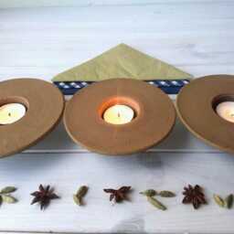 Ceramic Tealight Cup, Tea Light Holder, Shabbat Candleholder, Ner Mitzvah Dinner Candle Holders, Pottery Lovers Gift