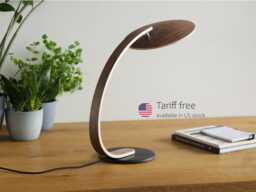 Walnut Table Lamp, Desk Accessories, Decor, Night Light, Bedside Led Work From Home, Malsimpla