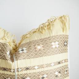 Tribal Hemp Hand Woven Striped Natural Dye Color Hmong Pillow Cover - thumbnail 2