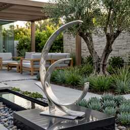 Modern Metal Sculpture Handcrafted Luxury Abstract Art, Indoor Or Outdoor