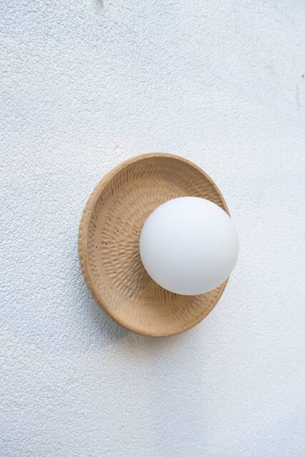 Rustic Ceramic Wall Sconce Wabi Sabi Home Decor Light - image 1