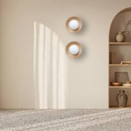 Rustic Ceramic Wall Sconce Wabi Sabi Home Decor Light - thumbnail 2