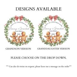 Boy Or Girl, 1st Christmas As Grandparents Acrylic Tree Decoration With Gift Bag - thumbnail 3