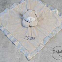Personalised Teddy Bear Comforter, Baby Girl/Boy Gift, Newborn Comfort Blanket - thumbnail 2